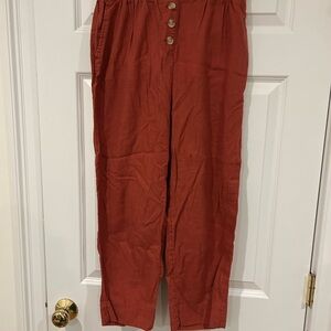 LOFT Outlet Terracotta High-Rise Pants